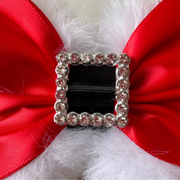 🆕 Satin Red Bow Tie - Picture 3 of 7